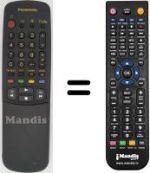 Replacement remote control Panasonic TX-21AD3F