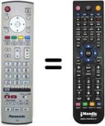 Mando a distancia equivalente Panasonic EUR7636080R