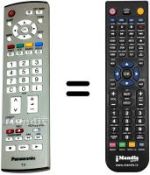 Mando a distancia equivalente Panasonic EUR765101B