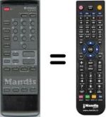 Mando a distancia equivalente Hitachi CMT2118