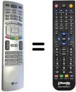 Mando a distancia equivalente LG 6710V00138P