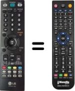 Mando a distancia equivalente LG M237WD
