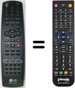 Télécommande équivalente LG CB21F60X-TV