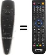 Mando a distancia equivalente LG 55LW5590