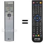 Mando a distancia equivalente LG 6710V00100U
