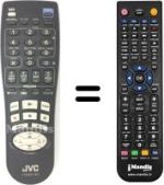 Mando a distancia equivalente JVC HR-J656