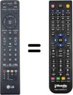Mando a distancia equivalente LG 42PG200R