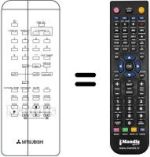 Replacement remote control Mitsubishi CT14MS1ETX-TV