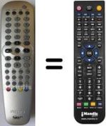 Télécommande équivalente Philips DVD-R725 / 00