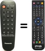 Mando a distancia equivalente Panasonic TC-14S1RF