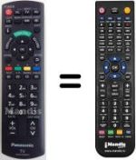 Mando a distancia equivalente Panasonic N2QAYB000603