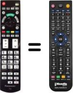 Mando a distancia equivalente Panasonic TX-L55WT50T