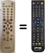 Télécommande équivalente Philips DVD-R70 / 001