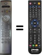 Replacement remote control Philips 30PF9975 / 12