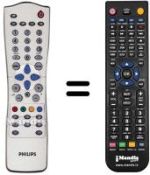 Replacement remote control Philips 300WN5BB00
