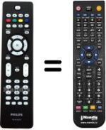 Télécommande équivalente Philips 42PFL7572D / 10