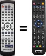 Télécommande équivalente Pioneer XV-DV360