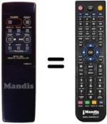 Télécommande équivalente Orion VP291RC