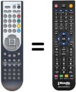 Télécommande équivalente Oki V22D