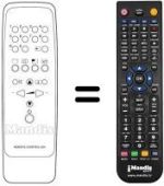 Mando a distancia equivalente Dual TV7001