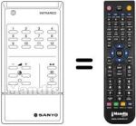 Télécommande équivalente Hitachi RC238