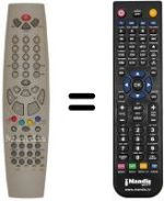 Mando a distancia equivalente Techwood TKD5504MS-TV-DVD-COMBI