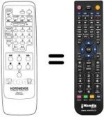 Mando a distancia equivalente JVC RC5205MX