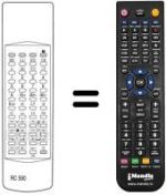 Mando a distancia equivalente RC590