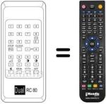 Mando a distancia equivalente RC80
