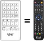 Mando a distancia equivalente Sony KV-1614
