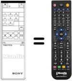 Mando a distancia equivalente Sony KV-1462UB