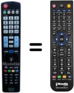 Mando a distancia equivalente LG 105-214C