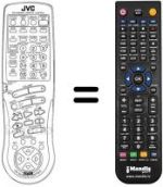 Mando a distancia equivalente JVC RX884R