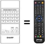Replacement remote control Sharp RRMCG0299CESB