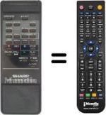 Mando a distancia equivalente Sharp RRMCG0412GESA