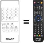 Replacement remote control Sharp RRMCG0466CESB