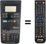 Mando a distancia equivalente Sharp VC-TS313RM