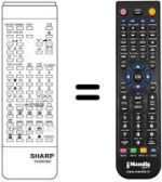 Mando a distancia equivalente Sharp RRMCG0605CESA