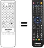Mando a distancia equivalente Sharp RRMCG0959PESA