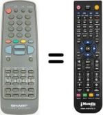 Mando a distancia equivalente Sharp 28JF73E
