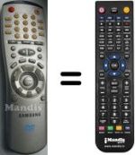 Télécommande équivalente Samsung SV-DVD1E