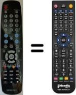 Mando a distancia equivalente Samsung LE32A568P3W/XXE