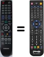 Télécommande équivalente Samsung LE22B450C4H