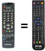 Mando a distancia equivalente Samsung AA59-00107B
