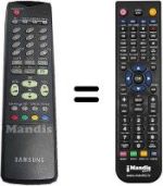 Télécommande équivalente Samsung CW30A90SD