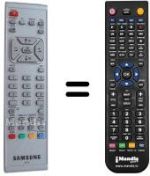 Télécommande équivalente Samsung BN59-00217B