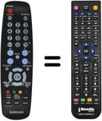 Télécommande équivalente Samsung LE40N71BX/NWT