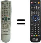 Télécommande équivalente Sharp RRMC-GA206WJSA