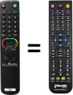 Mando a distancia equivalente Sony KVM-1450E