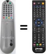 Mando a distancia equivalente LG RL28CZ10RX